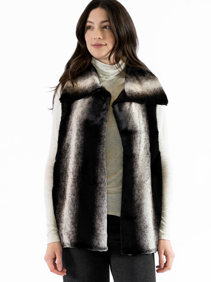 Talia Faux Fur Wing Collar Vest