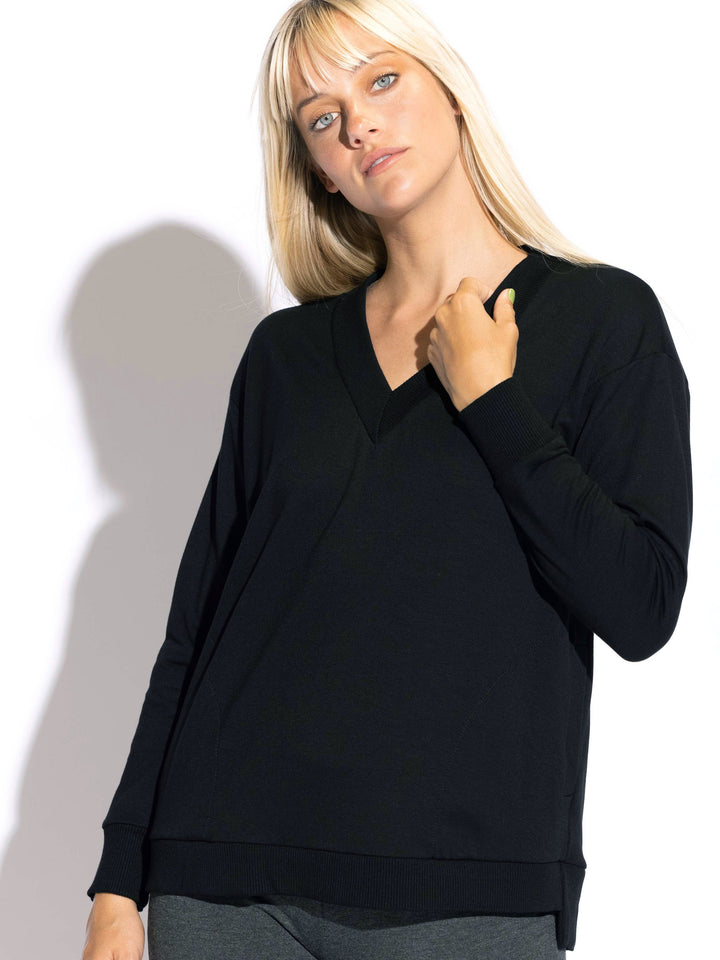 Deena Ultra soft V-Neck long Sleeve Top