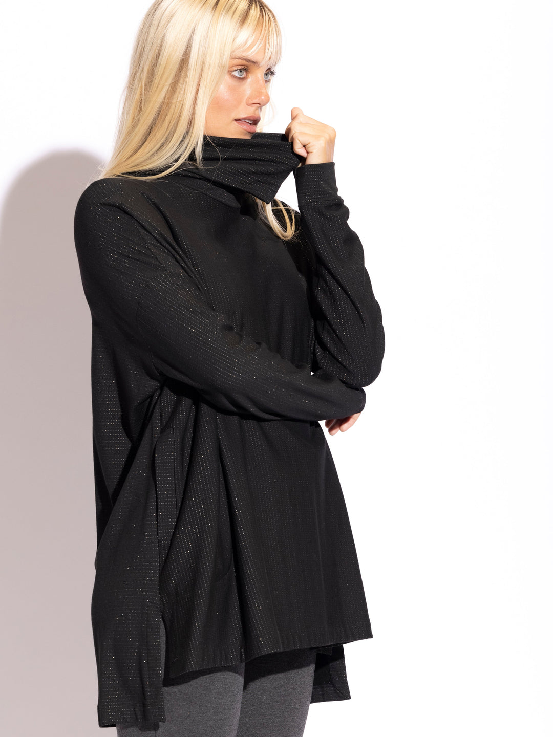 Lauren Turtle Neck Square Tunic
