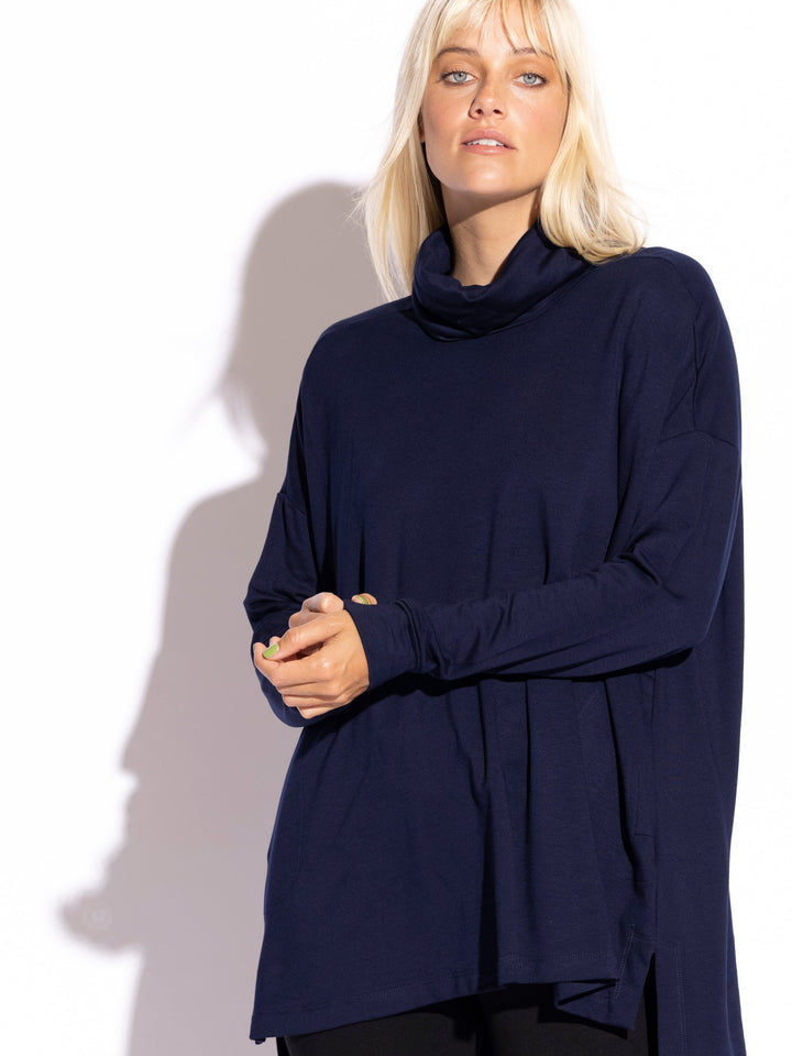 Lauren Turtle Neck Square Tunic