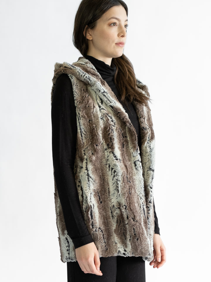 Lola Faux Fur Hooded Vest