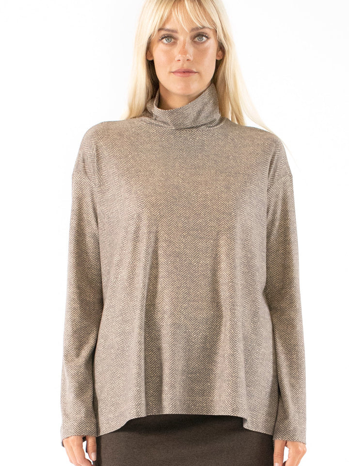 Laura Printed Turtle Neck Tunic