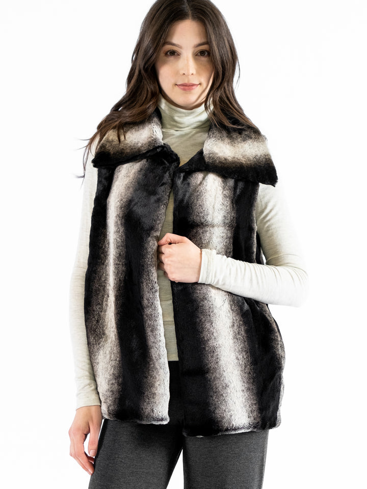 Talia Faux Fur Wing Collar Vest