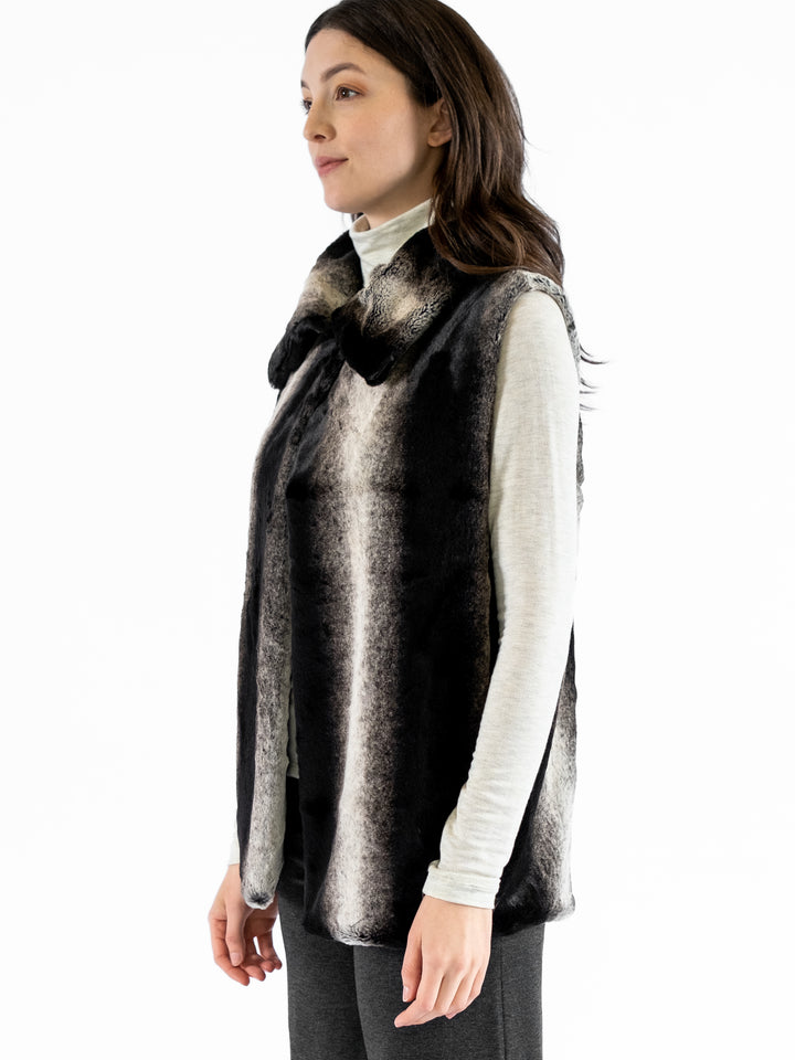 Talia Faux Fur Wing Collar Vest