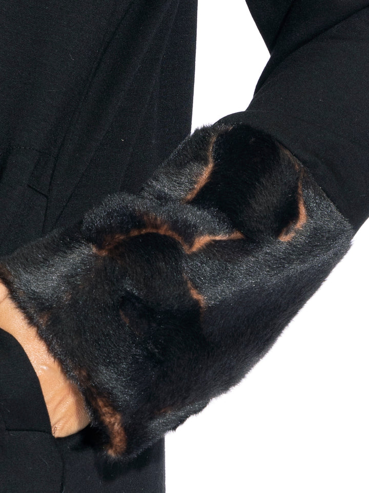 Indiana Faux Fur Trim Top