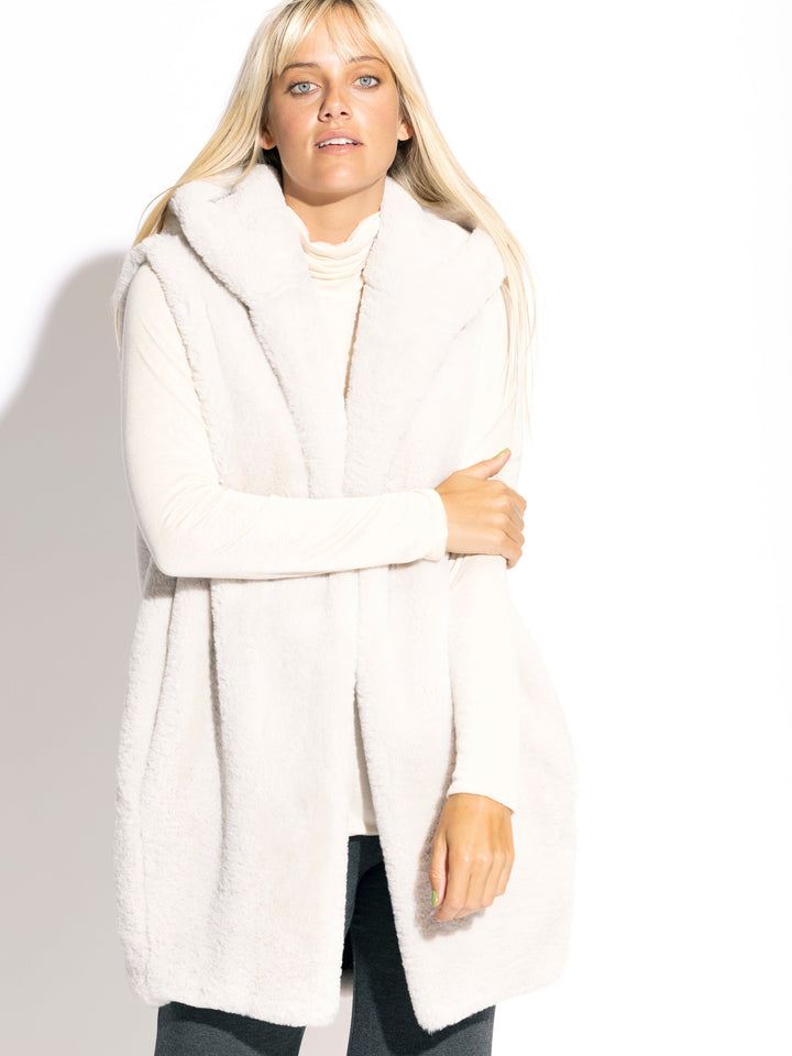 Lola Faux Fur Hooded Vest