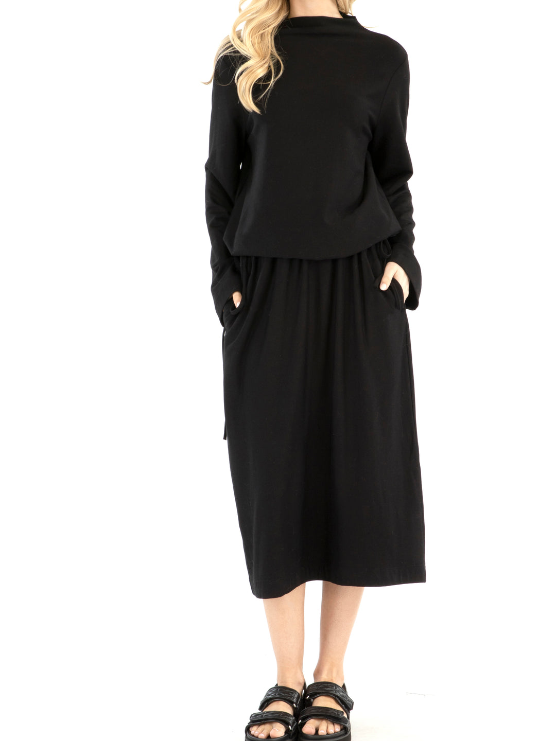 Riley Funnel Neck Maxi Dress
