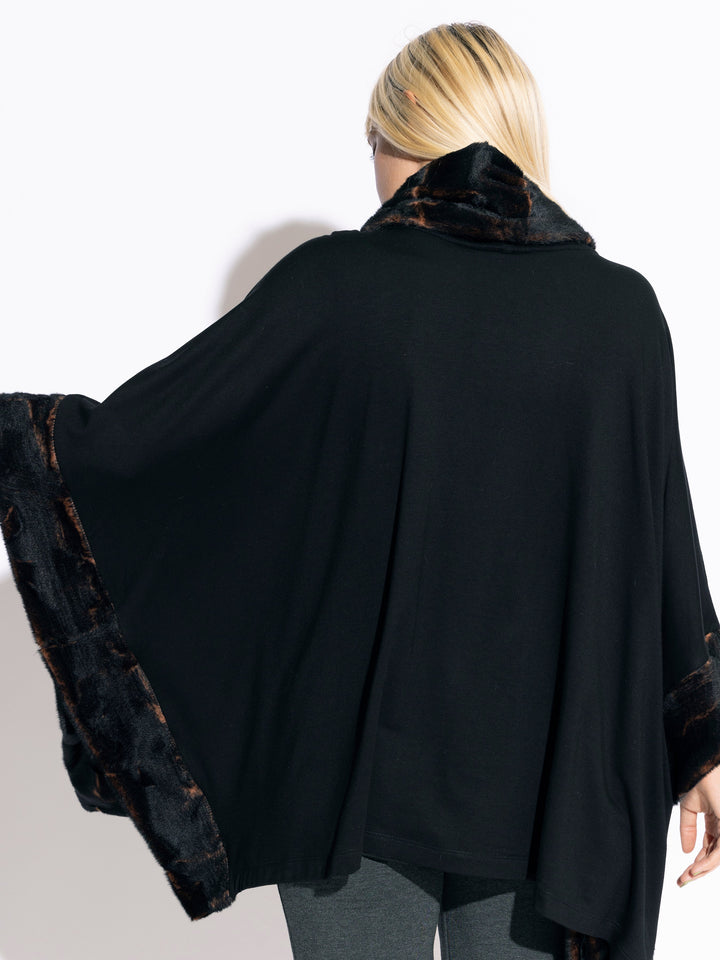 Sian Faux Fur Poncho