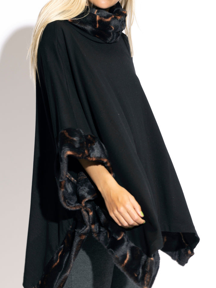 Sian Faux Fur Poncho