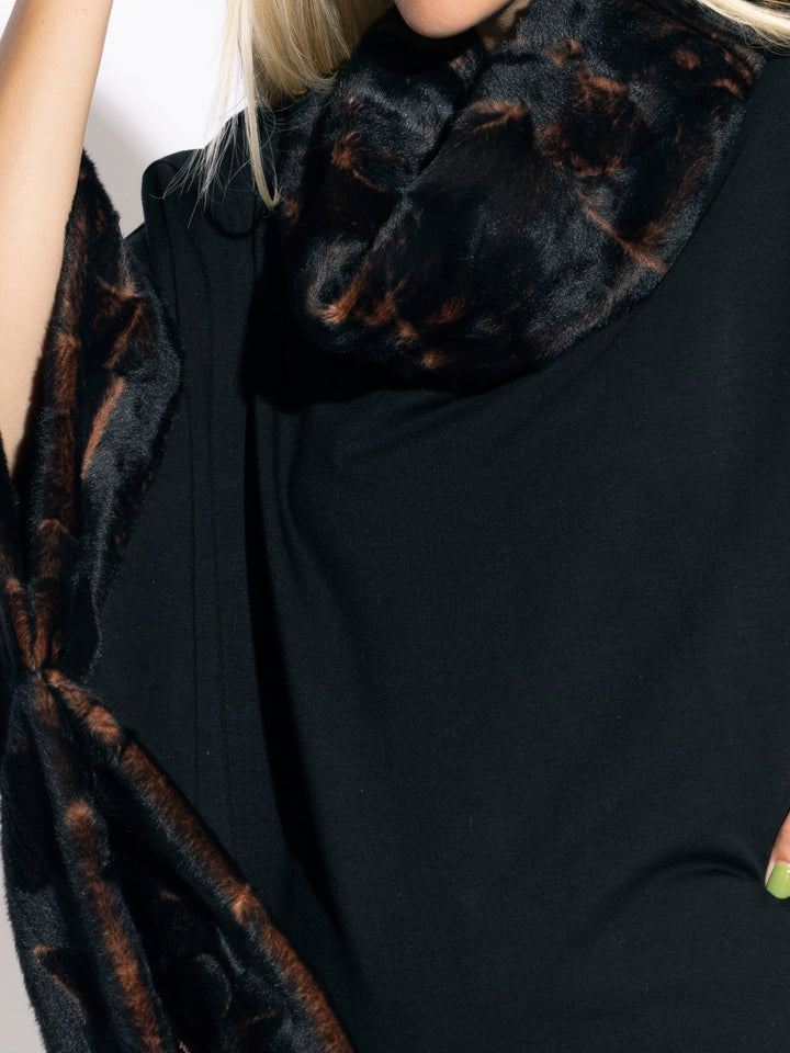 Sian Faux Fur Poncho