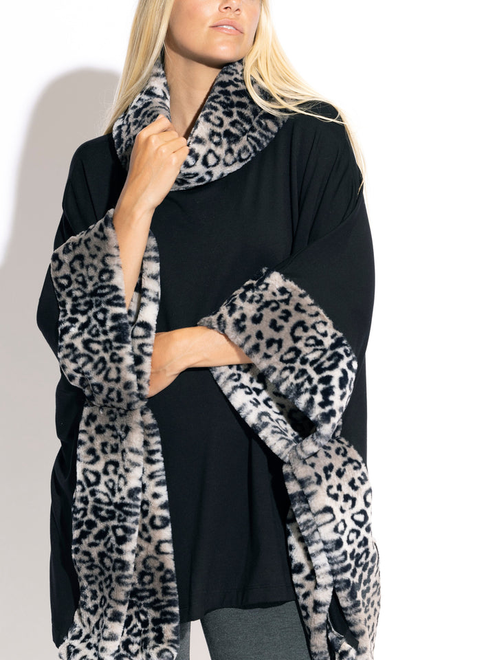 Sian Faux Fur Poncho