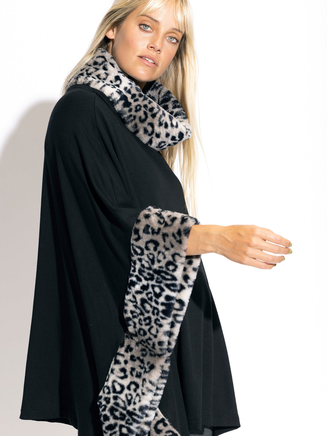 Sian Faux Fur Poncho